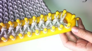 How to Loom Knit a Scarf  Crossed Stockinette Stitch DIY Tutorial [upl. by Gudrun]