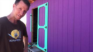 12x24 DIY Shed Build Part 9  Homemade Double Doors [upl. by Ttirrej48]