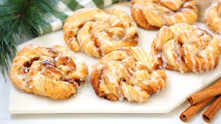 Puff Pastry Cinnamon Rolls  PERFECT for Christmas Breakfast  Brunch [upl. by Neufer]