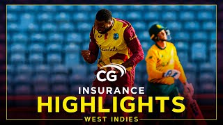 Highlights  West Indies vs South Africa  Pollard amp Bravo Shine in Win  4th CG Insurance T20I 2021 [upl. by Ahsatsana]