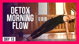 10 min Morning Yoga Flow To DETOX amp DESTRESS – Day 13 DESTRESS YOGA [upl. by Rosner]