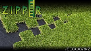 Artificial Grass Installation  Ecoworkz Zipper Seam [upl. by Akcire]