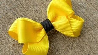 HOW TO Make a Six Loop Boutique Hair Bow Tutorial by Just Add A Bow [upl. by Charil]