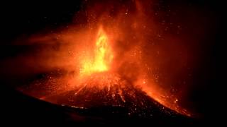 Etna volcano New SE crater paroxysm 16 1617 Nov 2013 lava fountains [upl. by Mettah545]