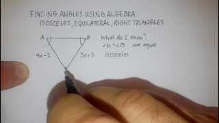 Using Algebra and Geometry Isosceles Equilateral Right Triangles [upl. by Mcclary]