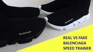 HOW TO SPOT FAKE BALENCIAGA SPEED TRAINERS  Authentic vs Replica Balenciaga Review Guide [upl. by Aydne517]