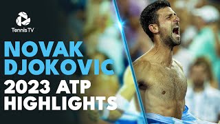 NOVAK DJOKOVIC Record Breaking Season 2023 ATP Highlight Reel [upl. by Pulchi699]