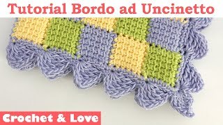 Tutorial bordo ad uncinetto  FACILE e RAPIDO [upl. by Ciro]