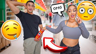 PRINGLES PRANK ON GIRLFRIEND IN PUBLIC [upl. by Linzy268]