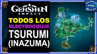 Todos los Electroculus Isla Tsurumi  Inazuma  Genshin Impact [upl. by Aeneg414]