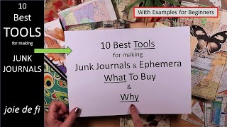 10 Best TOOLS For Making Junk Journals ✅ What To Buy And Why ⭐ For Beginners [upl. by Howzell]