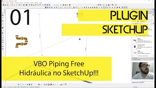 Como fazer Hidráulica no SketchUp  Plugin VBO Piping Free [upl. by Bernita468]