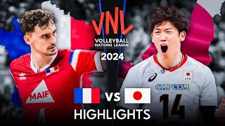 🇯🇵 JAPAN vs FRANCE 🇫🇷  Highlights  Mens VNL 2024 [upl. by Donaldson]