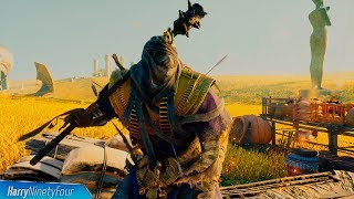 Assassins Creed Origins Curse of the Pharaohs  Pyromaniac Trophy  Achievement Guide [upl. by Aldarcie]