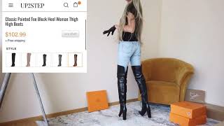 UP2STEP BIG HAUL OF BOOTS  THIGH HIGH BOOTS  KNEE HIGH BOOTS [upl. by Retsevlis]