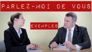 Parlez moi de vous entretien dembauche  exemple de présentation avec simulations [upl. by Snashall]