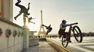 Bike Vs Parkour Jumping from the Highest Roofs in London to Paris In 8K [upl. by Rosemare]