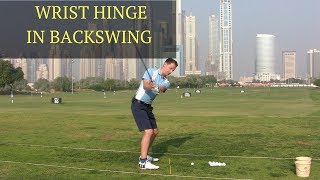 PROPER WRIST HINGE IN GOLF BACKSWING [upl. by Iliram879]