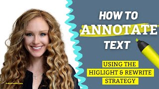 How to annotate text  Highlight amp Rewrite [upl. by Honeywell311]