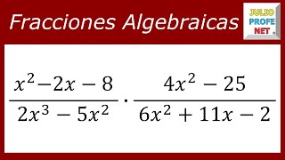 Multiplicar fracciones algebraicas  Ej 1 julioprofe [upl. by Adiazteb259]