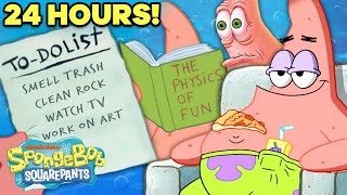 24 Hours inside Patricks House 🏚  SpongeBob [upl. by Treva]