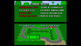 Mariokart 64  Mario Raceway SNES version [upl. by Egnalos454]