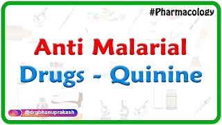 Anti malarial drugs  Quinine  Pharmacology by Dr Rajesh Gubba [upl. by Hettie]