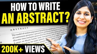 How to write an Abstract  For research paper and project reports [upl. by Ymma]