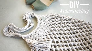 Macrame Bag Tutorial  easy DIYTorba ze sznurka [upl. by Aizatsana]