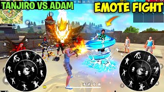 Free Fire Emote Fight On Factory Roof  TANJIRO Vs Adam Emote Fight  Garena Free Fire  Y GAMING [upl. by Airamak]