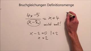 08 Kl9 Bruchgleichungen Definitionsmenge [upl. by Lionello]