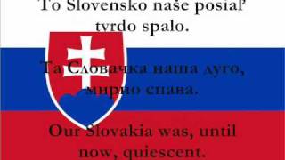 Nad Tatrou sa blýska  National Anthem of Slovakia with lyrics Slovak Serbian English [upl. by Laup]