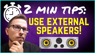 Better Sound Hook Up an External Speaker  2 min Projector Tips [upl. by Eanehs]