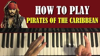 HOW TO PLAY  Pirates Of The Caribbean Theme Piano Tutorial Lesson [upl. by Enelhtak]