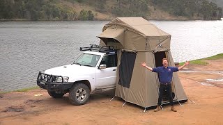 How to set up a Kings Roof Top Tent 6 Steps [upl. by Zuliram]