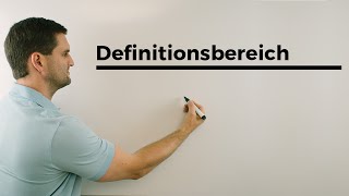 Definitionsbereich bei Funktionen  Mathe by Daniel Jung [upl. by Azilanna]