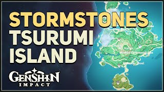 Tsurumi Island Stormstones Genshin Impact [upl. by Wollis]