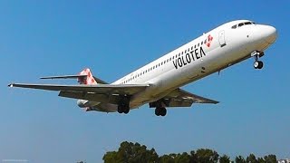 Boeing 717200 Low Landing amp Takeoff  Skiathos the Second St Maarten  VOLOTEA  Plane Spotting [upl. by Releyks]