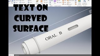 TUTORIAL Come inserire del Testo su una superficie CURVA INVENTOR [upl. by Ramonda]