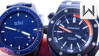 Blancpain Fifty Fathoms Bathyscaphe vs Audemars Piguet Royal Oak Offshore Diver vs [upl. by Aldric]