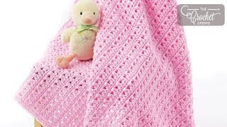 How to Crochet Beginner One Skein Baby Blanket [upl. by Nwatna]