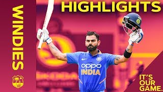 Magnificent Virat Kohli Hits Brilliant Century  Windies vs India 2nd ODI 2019  Highlights [upl. by Iila]