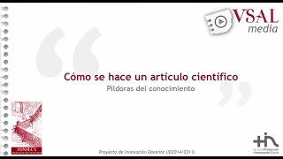 ESTRUCTURA DE UN ARTÍCULO CIENTÍFICO [upl. by Hiasi]