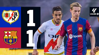 RAYO VALLECANO 1 vs 1 FC BARCELONA  LALIGA 202324 MD14 [upl. by Eckmann]