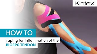 HOW TO  Kinesiology taping for inflammation of the biceps tendon [upl. by Aguie]