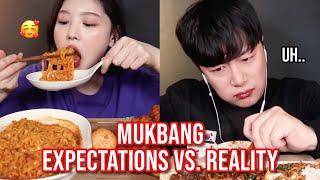 mukbang EXPECTATIONS vs REALITY [upl. by Nylarac304]