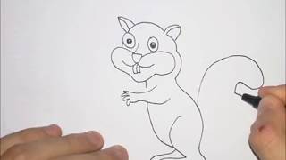 Kako nacrtati Vevericu sa Žirom  Drawing a Squirrel with a Jury [upl. by Oringa]