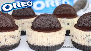 MINI OREO CHEESECAKE RECIPE  Top Tasty Recipes [upl. by Olenolin]