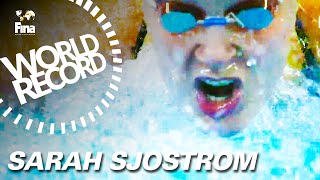 World Record  Sarah Sjostrom  100m Butterfly  Doha 2014 [upl. by Halas]