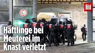 Gefängnismeuterei Polizei stürmt Knast in Thüringen  JVA Untermaßfeld [upl. by Deyes]